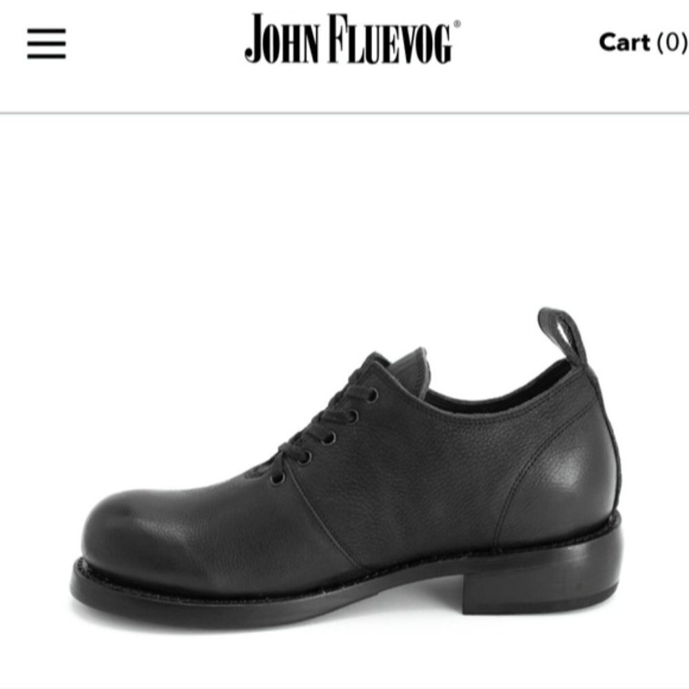 John Fleuvog, Simple living black Winch shoe Women's 10, men's 8.5 - Picture 3 of 15